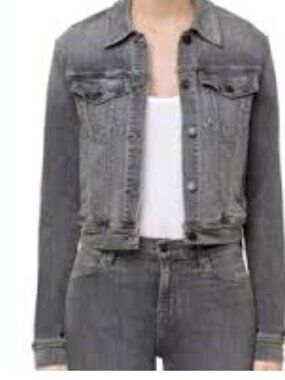 J Brand Grey Denim Jean Jacket - Size S
